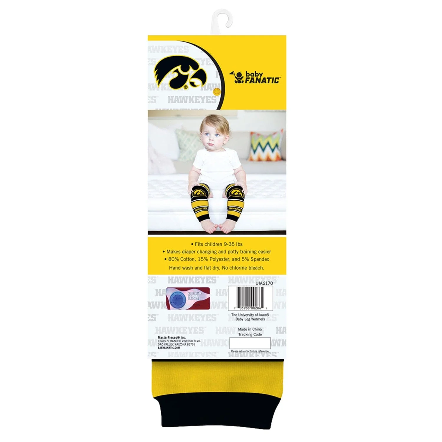 Iowa Hawkeyes Baby Leg Warmers - Image 3