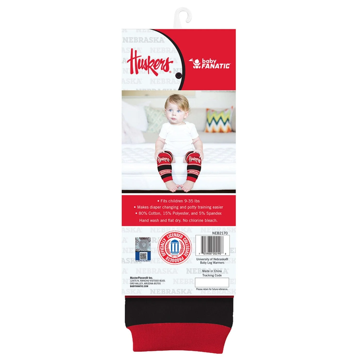 Nebraska Cornhuskers Baby Leg Warmers - Image 3