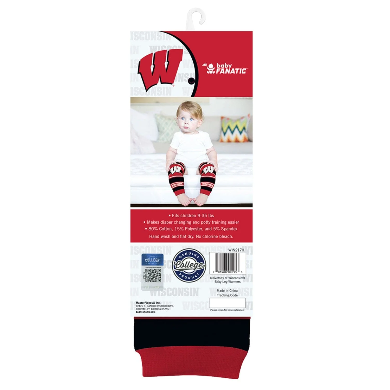 Wisconsin Badgers Baby Leg Warmers - Image 3