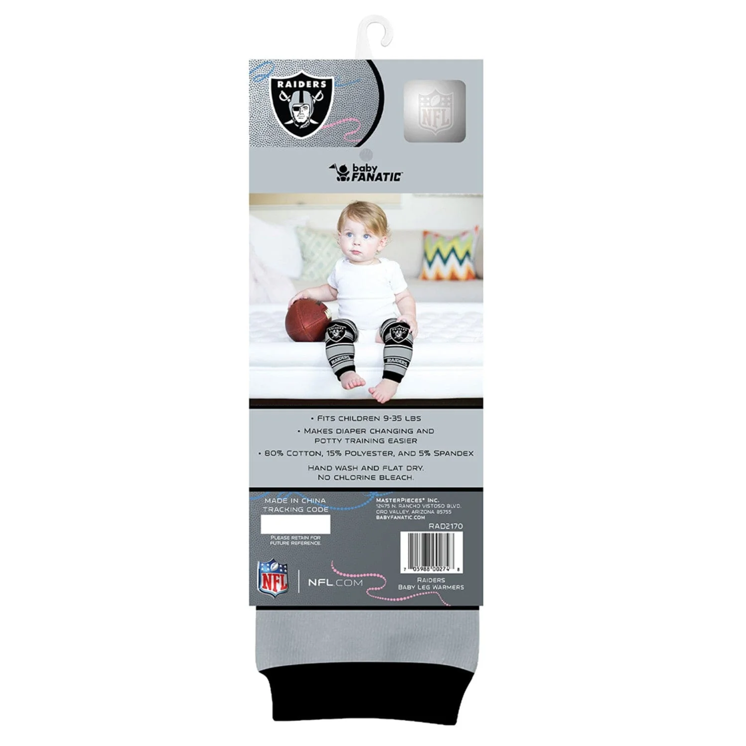 Las Vegas Raiders Baby Leg Warmers - Image 3