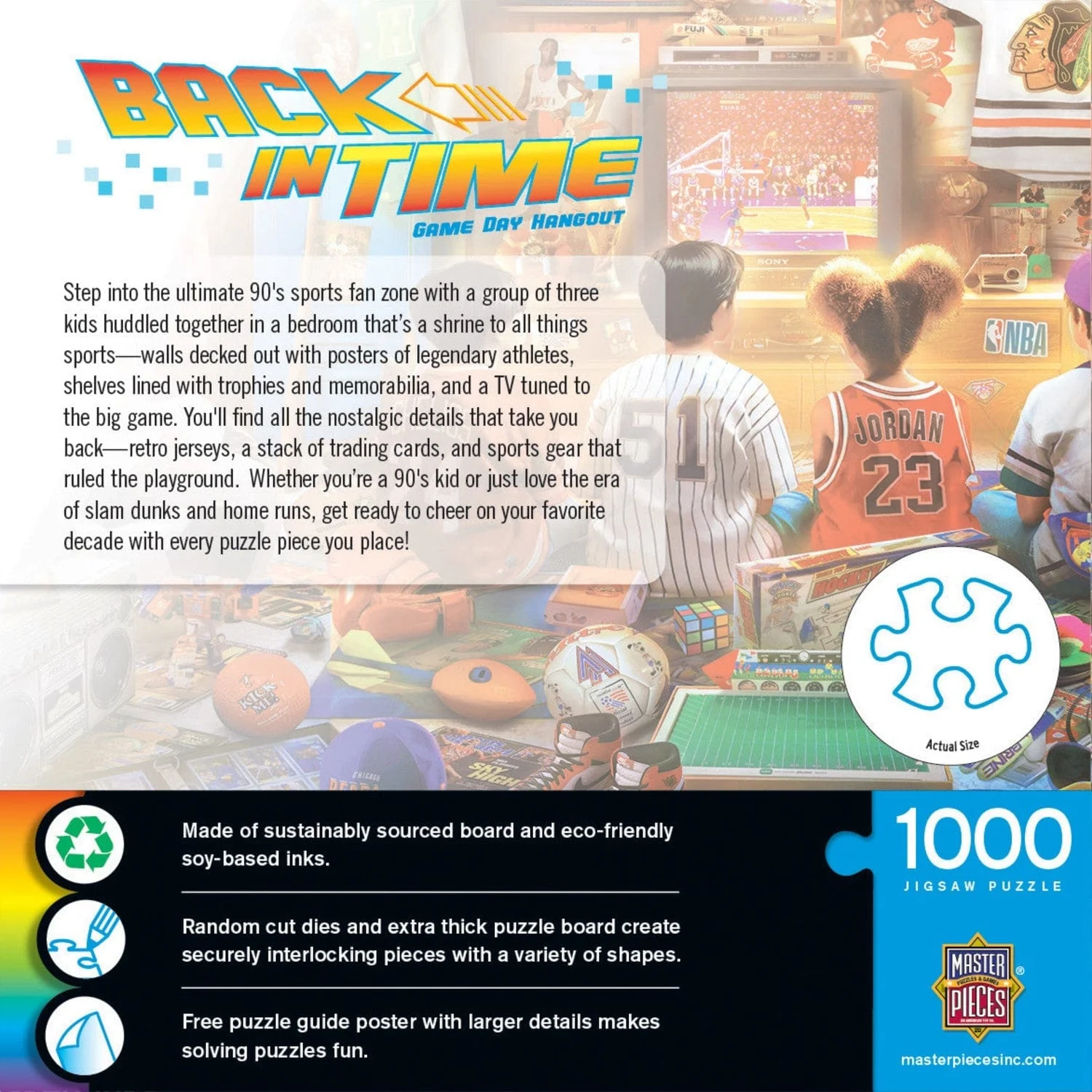 Back in Time - Game Day Hangout 1000 Piece Jigsaw Puzzle - Image 3