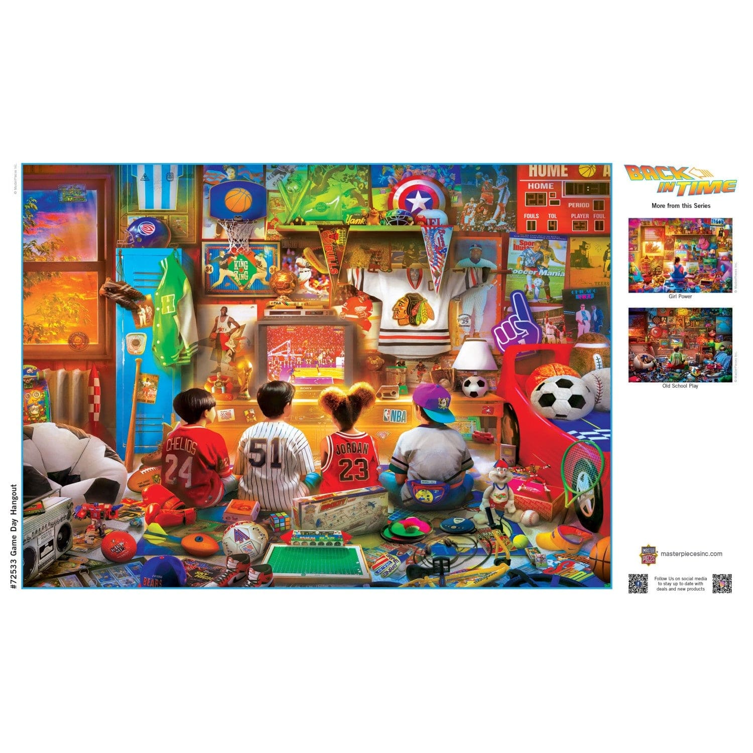 Back in Time - Game Day Hangout 1000 Piece Jigsaw Puzzle - Image 4