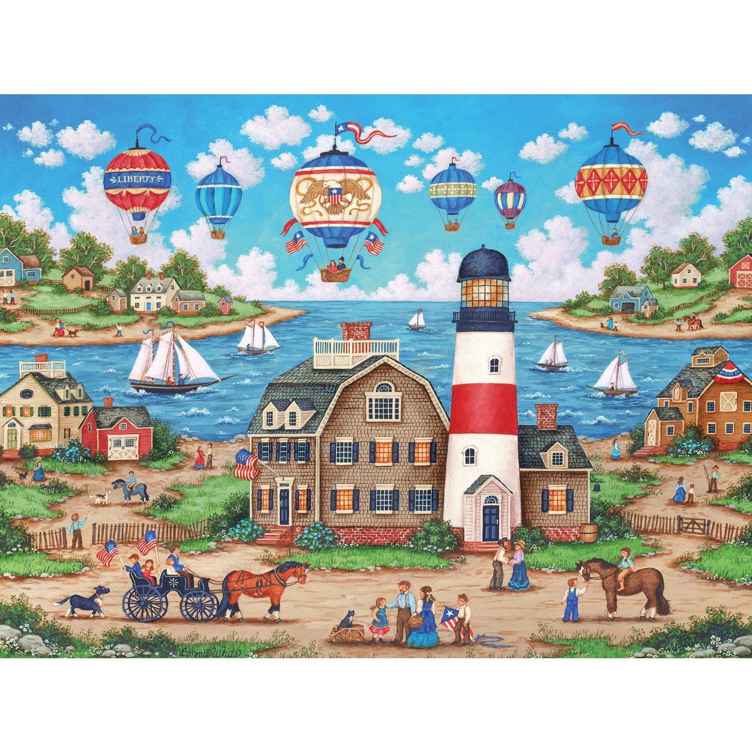 Balloons Over The Bay - Jigsaw Puzzle