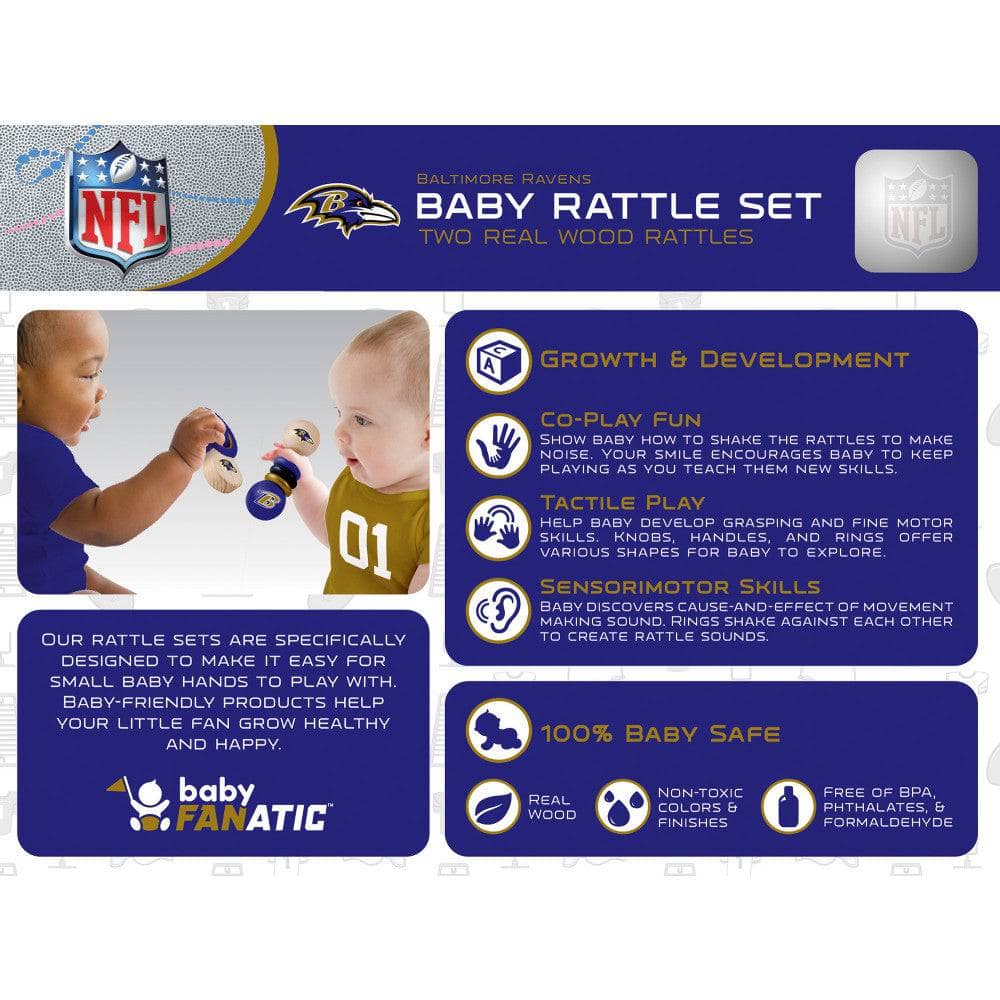 Baltimore Ravens - Baby Rattles 2-Pack - Image 3