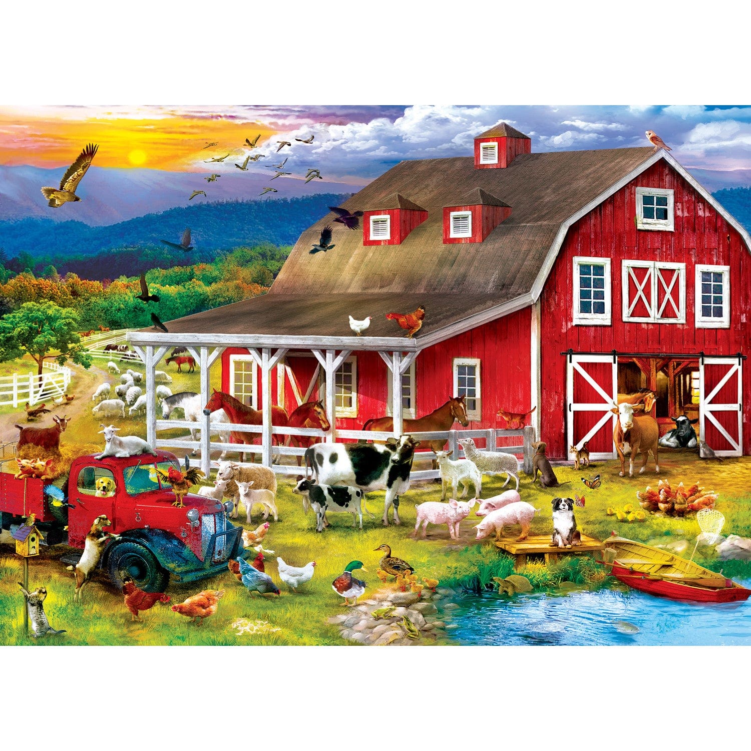 Barnyard Crowd - Jigsaw Puzzle