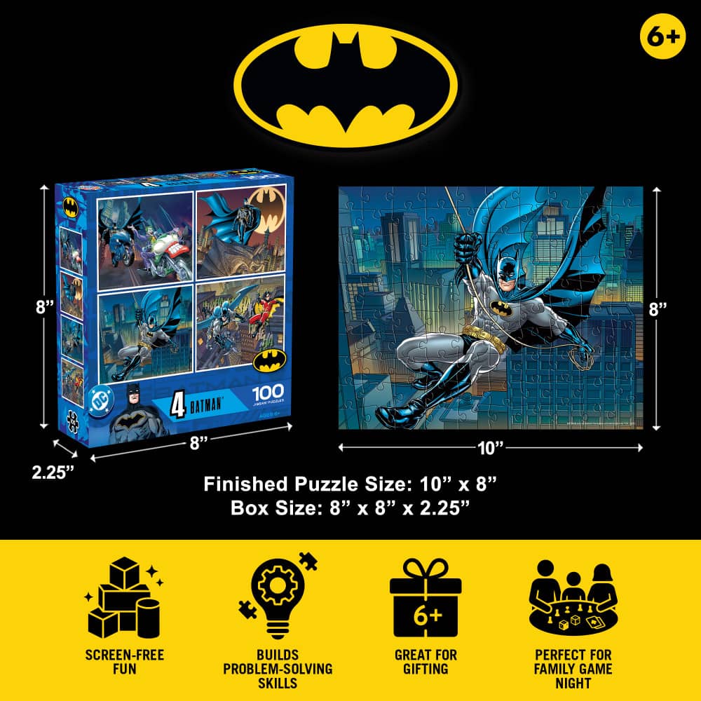 Batman 4-Pack 100 Piece Jigsaw Puzzles - Image 8