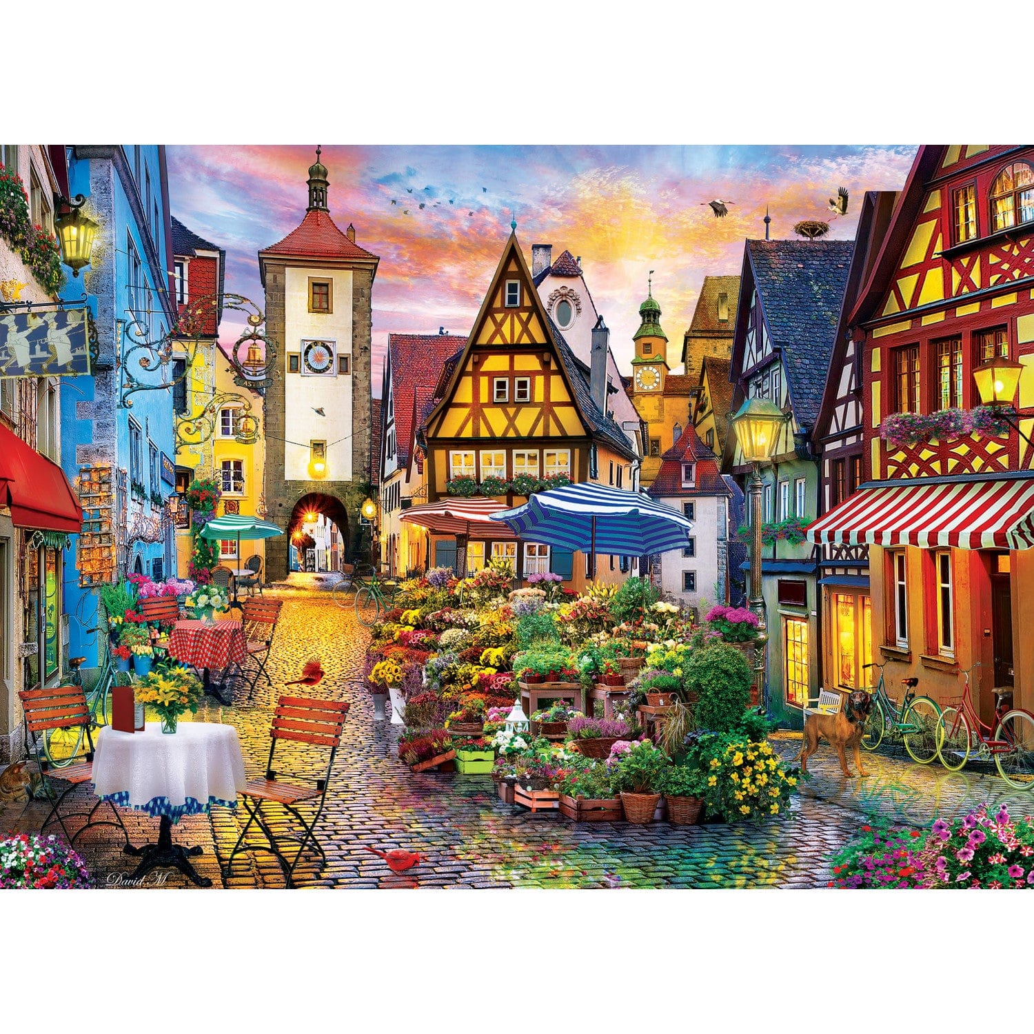 Bavarian Flower Market - Jigsaw Puzzle
