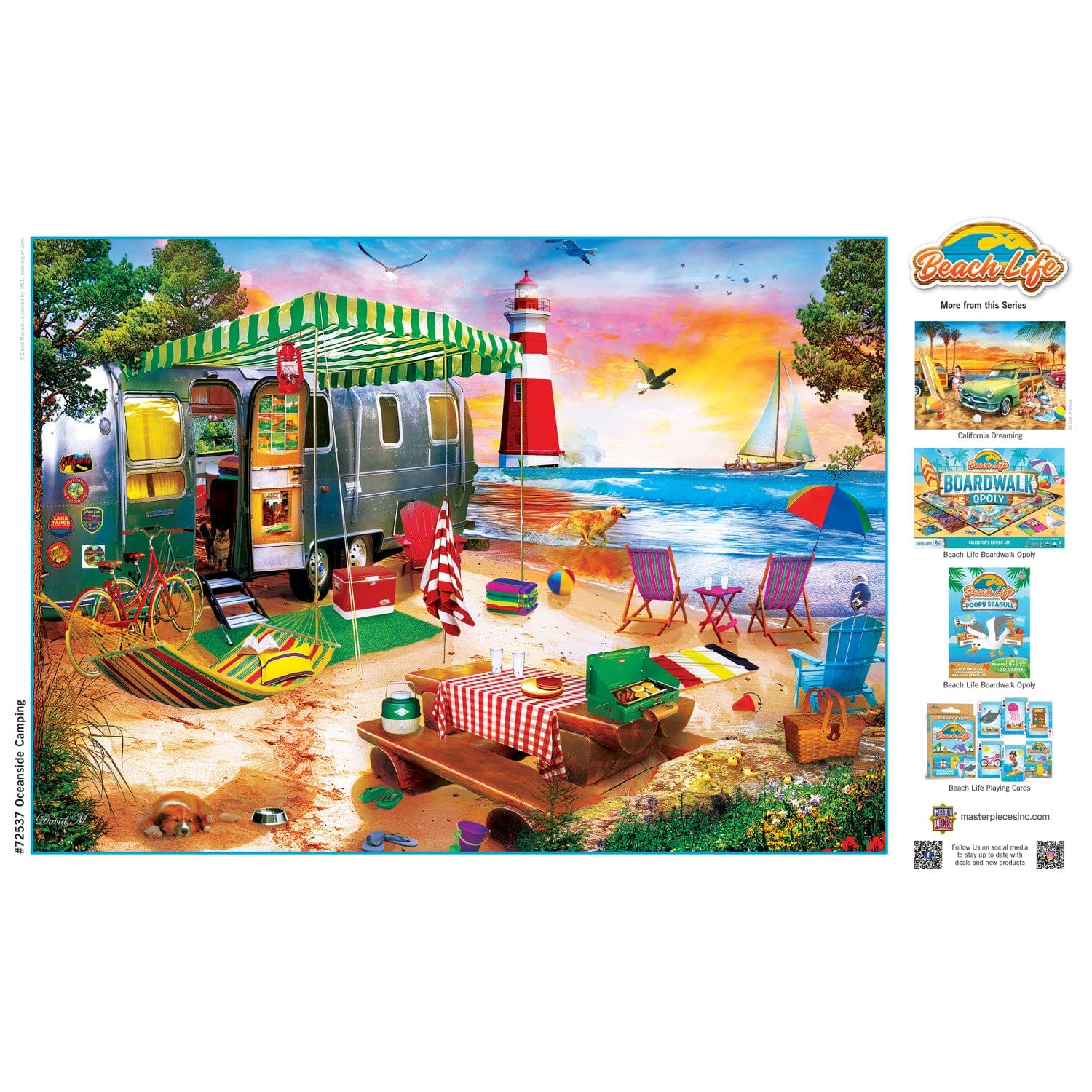 Beach Life - Oceanside Camping 1000 Piece Jigsaw Puzzle - Image 4
