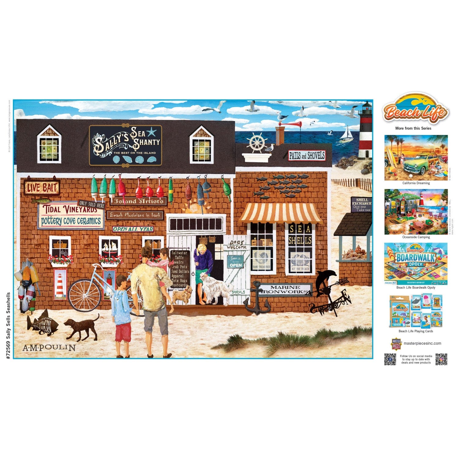 Beach Life - Sally Sells Seashells 1000 Piece Jigsaw Puzzle - Image 4