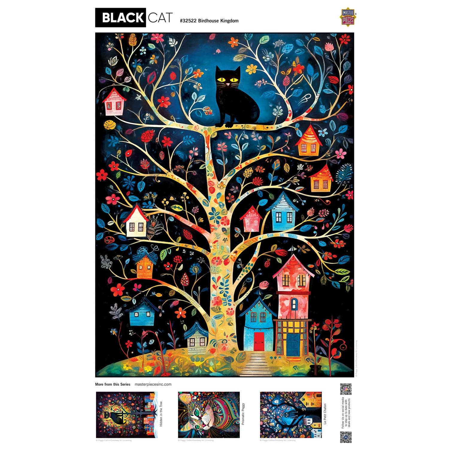 Black Cats - Birdhouse Kingdom 300 Piece EZ Grip Jigsaw Puzzle - Image 4