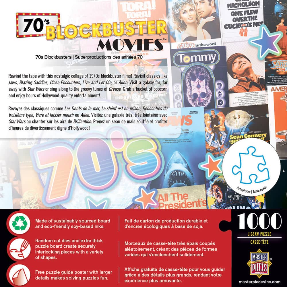 70's Blockbusters 1000 Piece Jigsaw Puzzle - Image 3