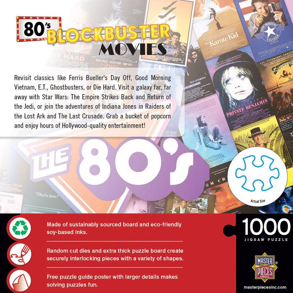 80's Blockbusters 1000 Piece Jigsaw Puzzle - Image 3