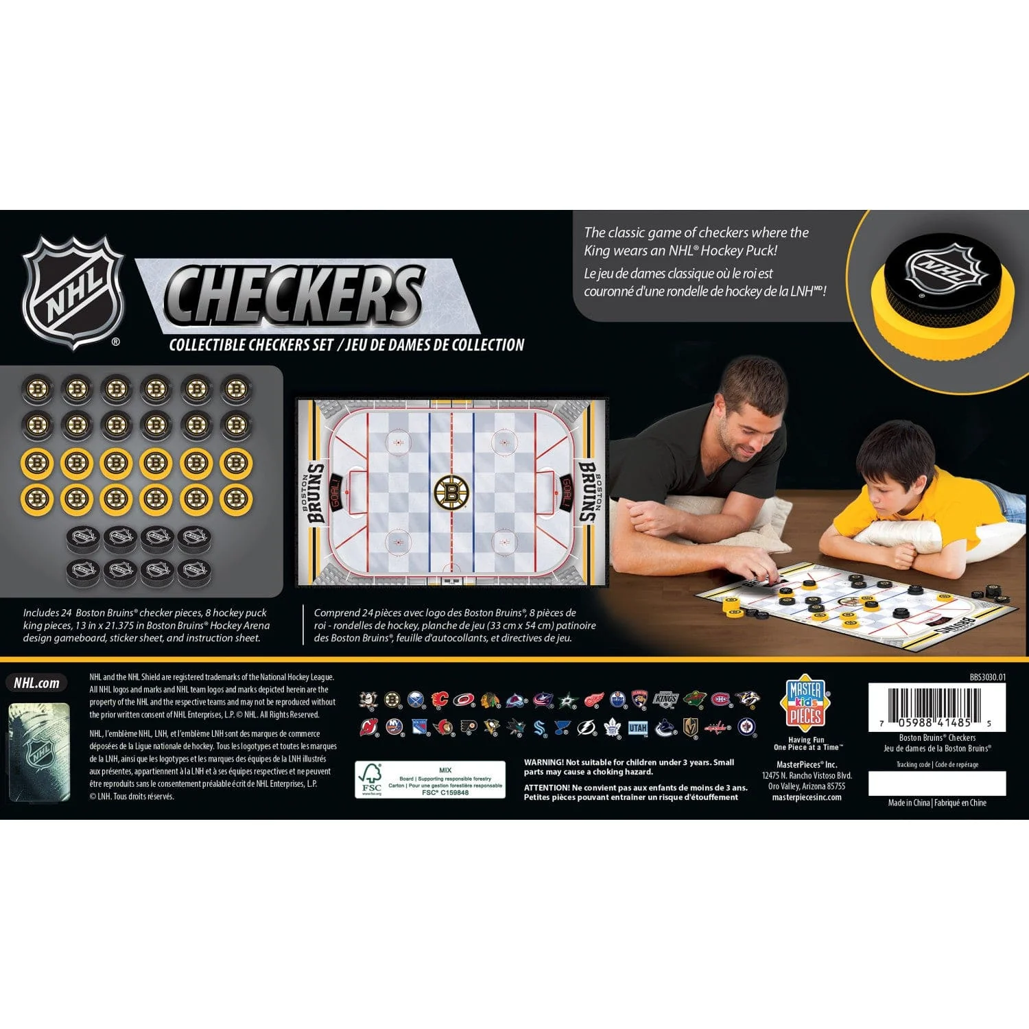 Boston Bruins Checkers Board Game - Image 3