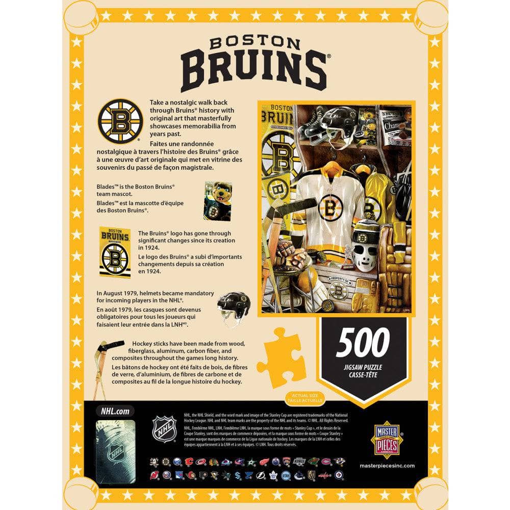 Boston Bruins - Locker Room 500 Piece Jigsaw Puzzle - Image 3