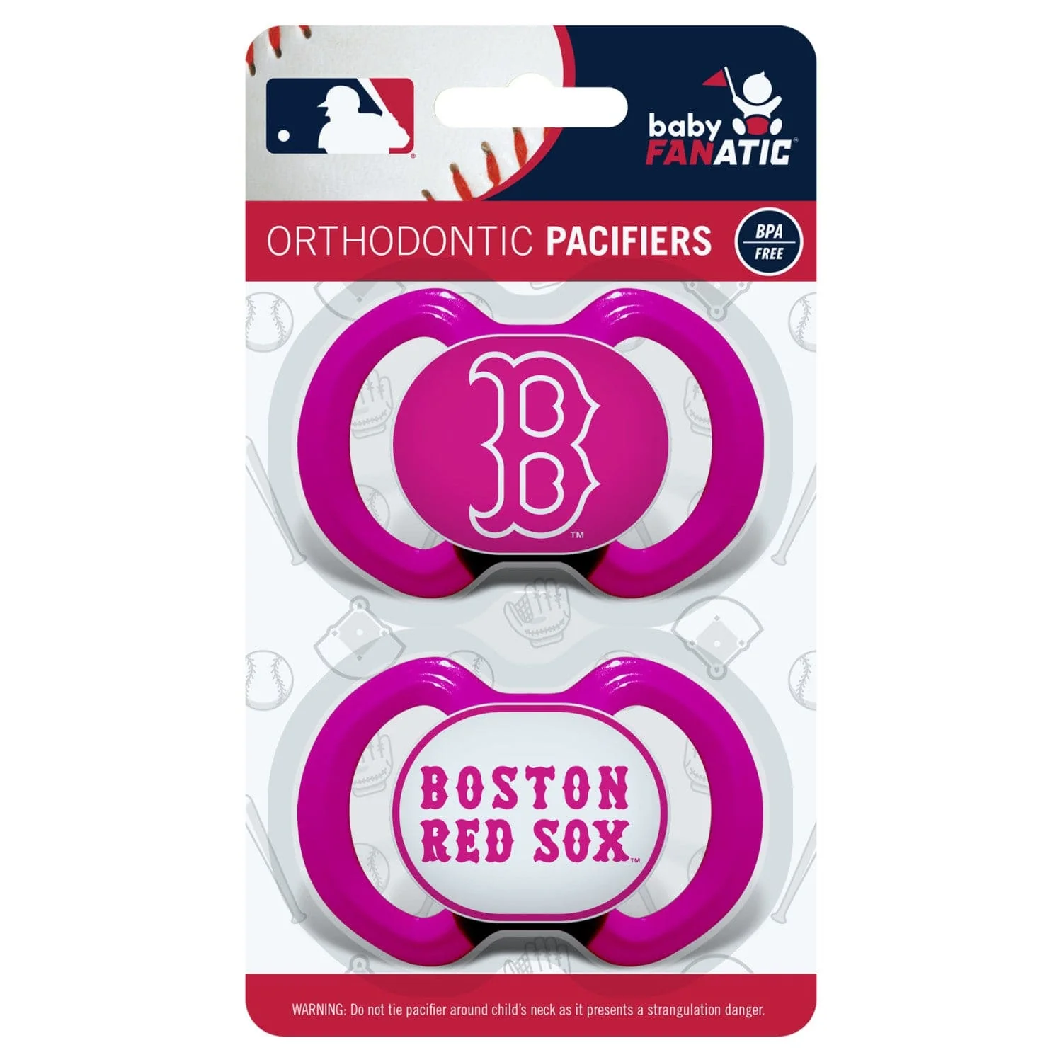 Boston Red Sox - Pink Pacifier 2-Pack - Image 2