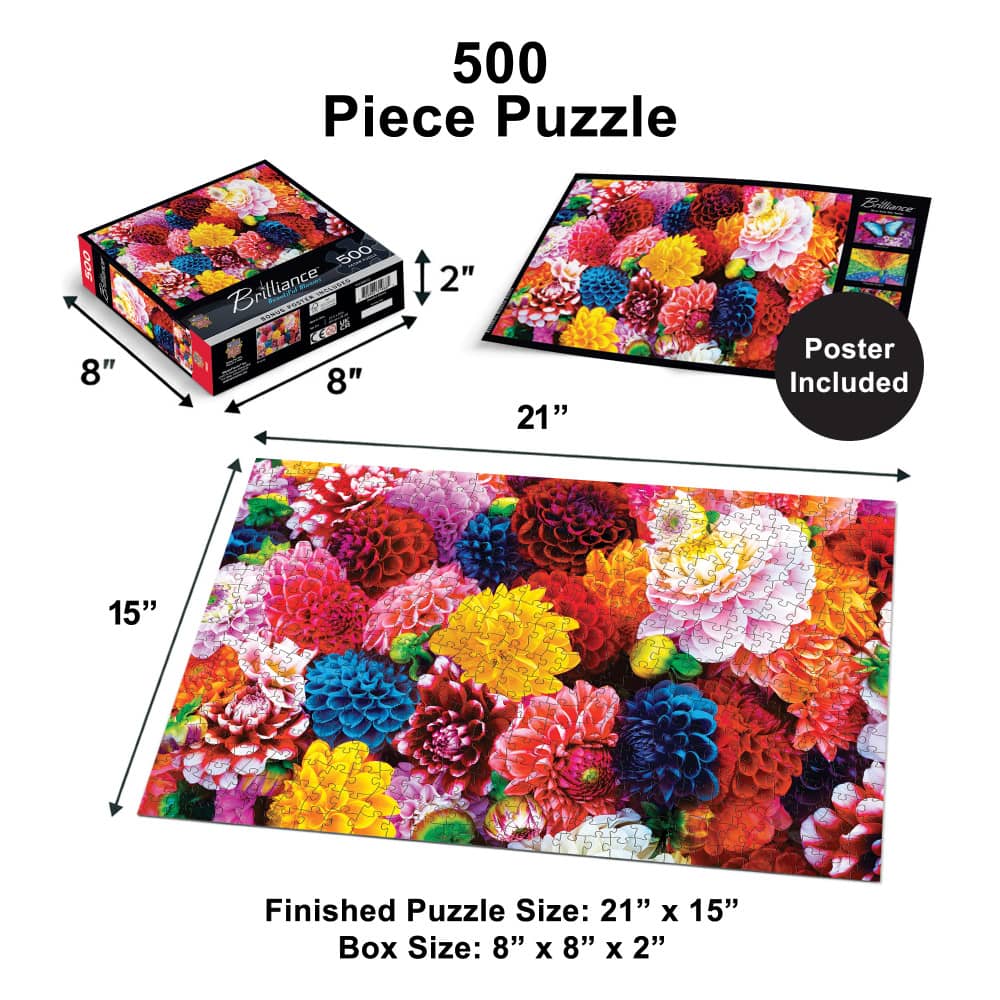 Brilliance - Beautiful Blooms 500 Piece Jigsaw Puzzle - Image 5