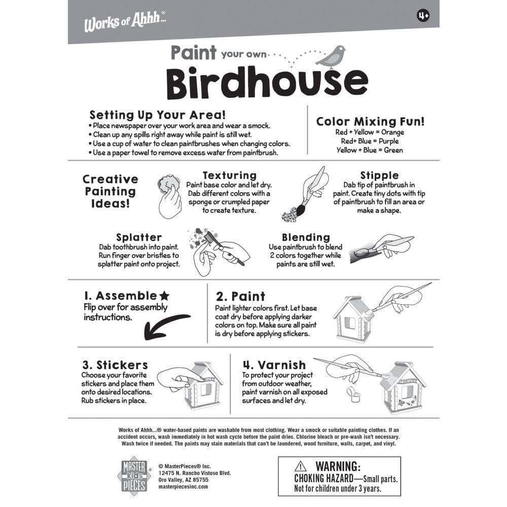 Birdhouse Wood Craft & Paint Kit - Image 4