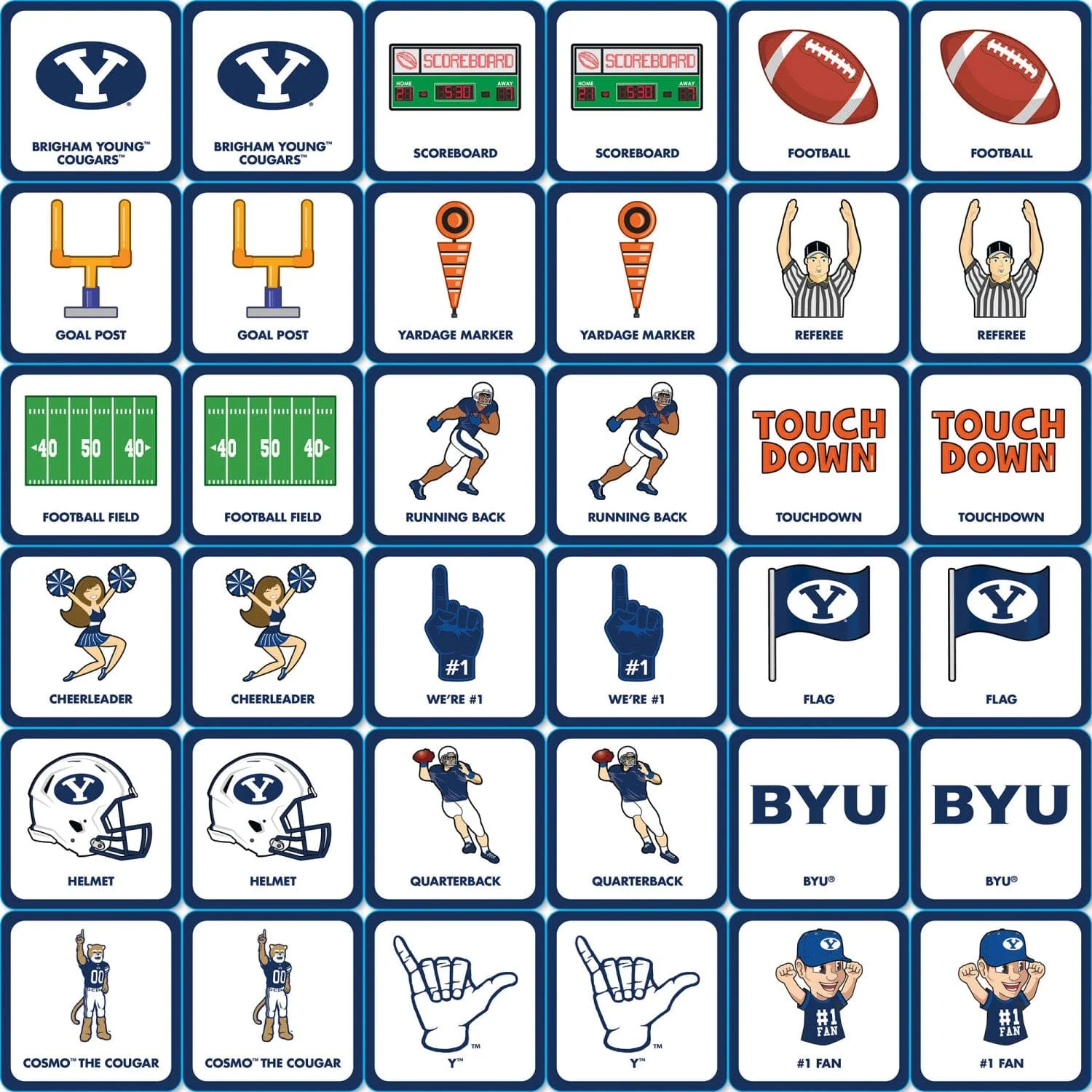 BYU Cougars Matching Game - Image 2