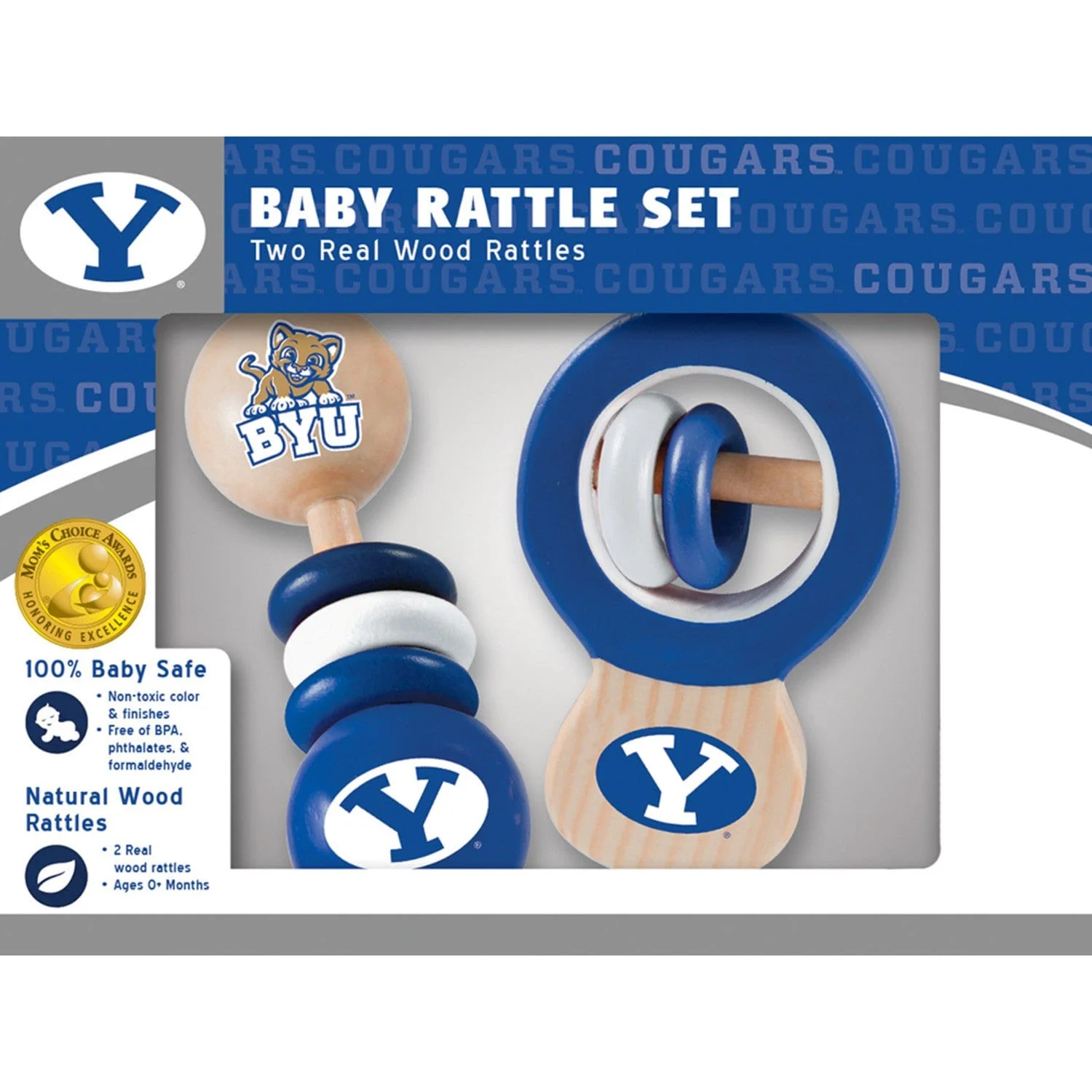 BYU Cougars - Baby Rattles 2-Pack - Image 2