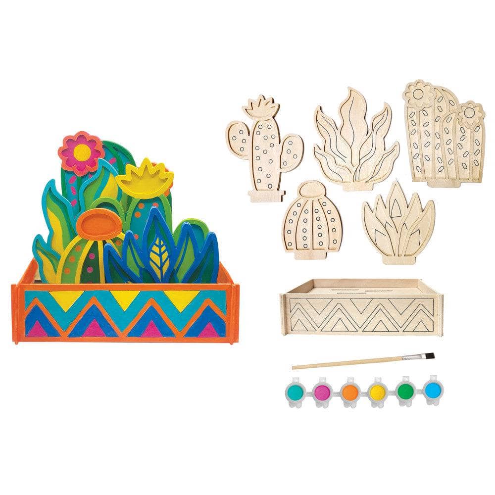 Cactus Garden Wood Craft & Paint Kit - Image 2
