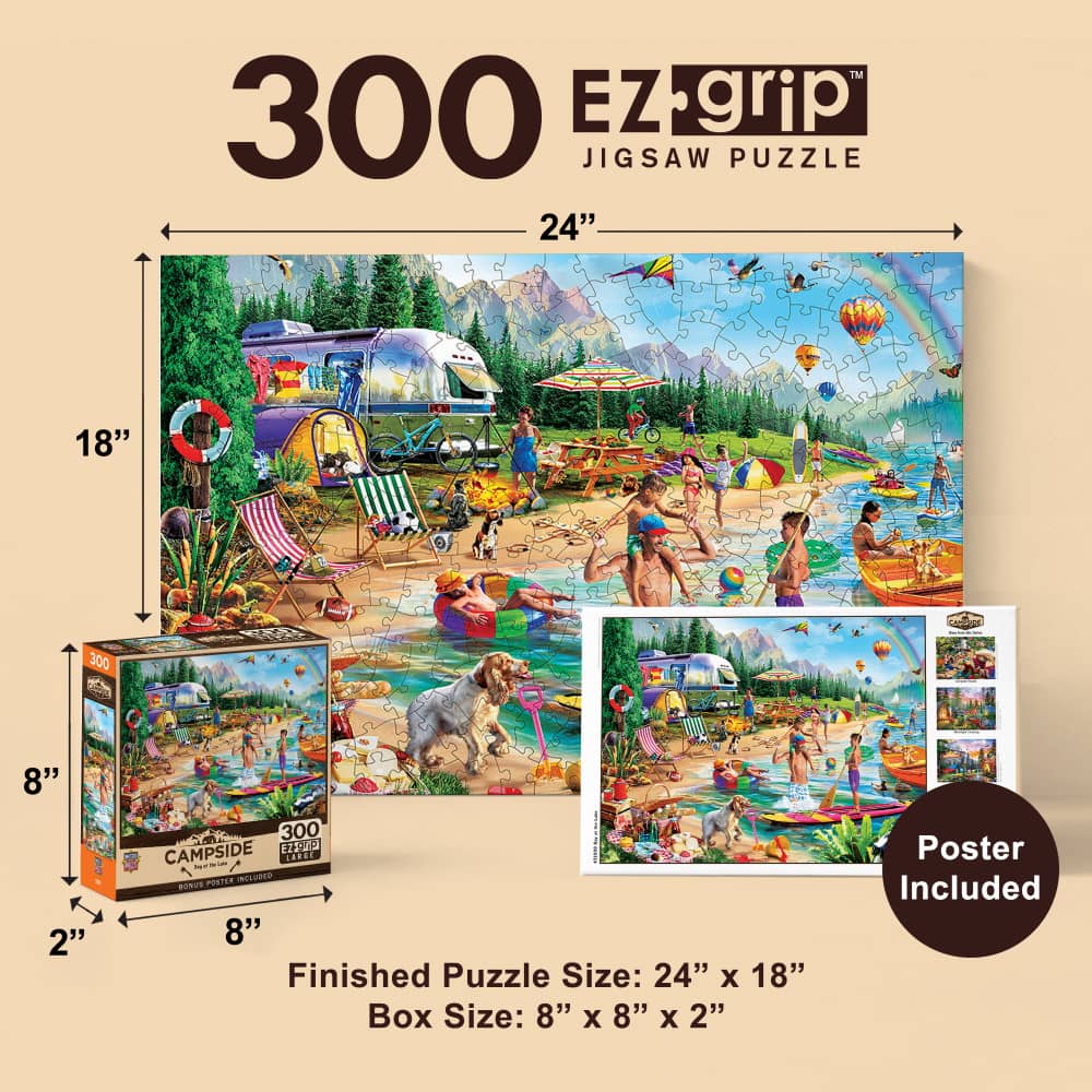 Campside - Day at the Lake 300 Piece EZ Grip Jigsaw Puzzle - Image 5