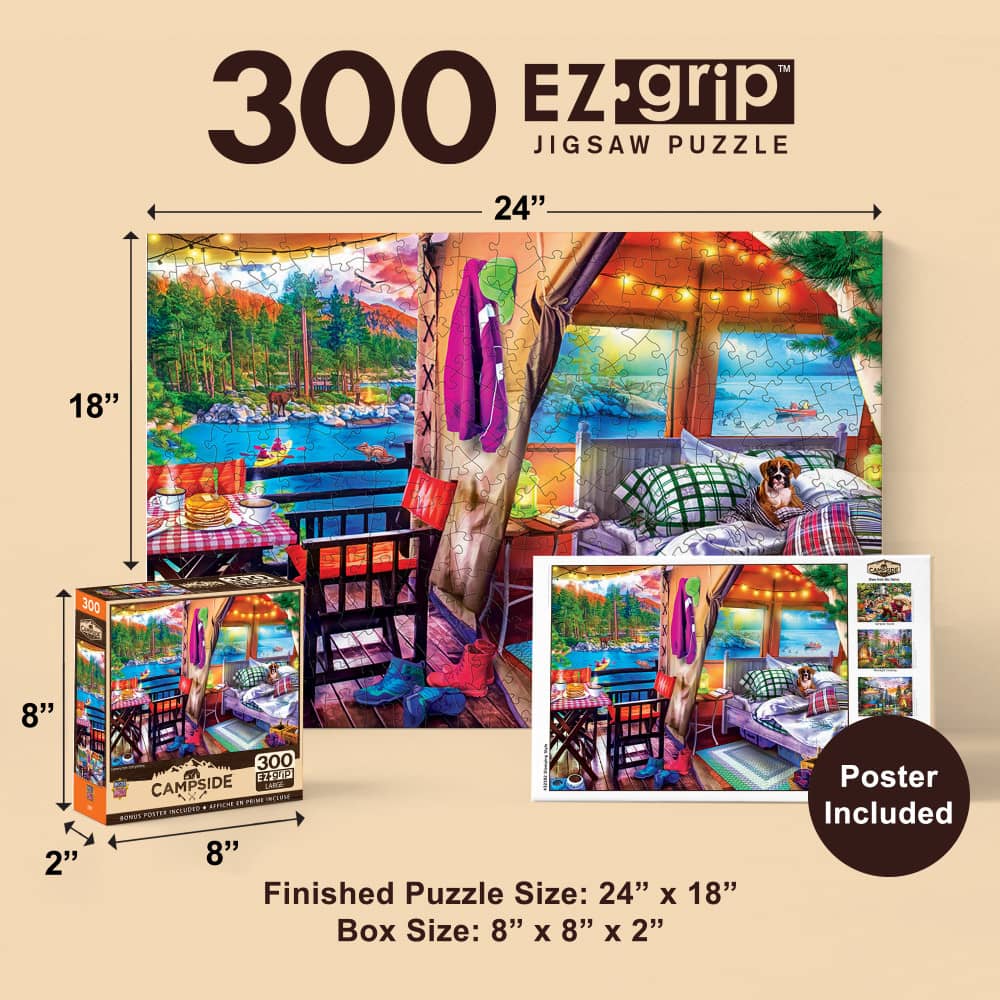 Campside - Glamping Style 300 Piece EZ Grip Jigsaw Puzzle - Image 5