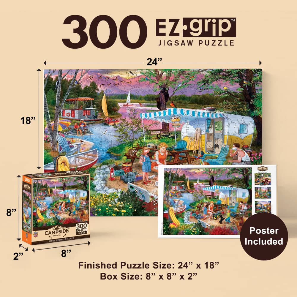 Campside - Leisure Lake 300 Piece EZ Grip Jigsaw Puzzle - Image 5