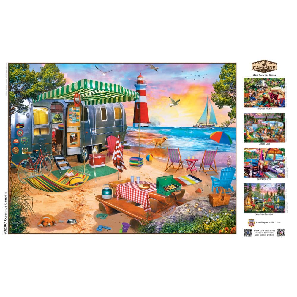 Campside - Oceanside Camping 300 Piece EZ Grip Jigsaw Puzzle - Image 4