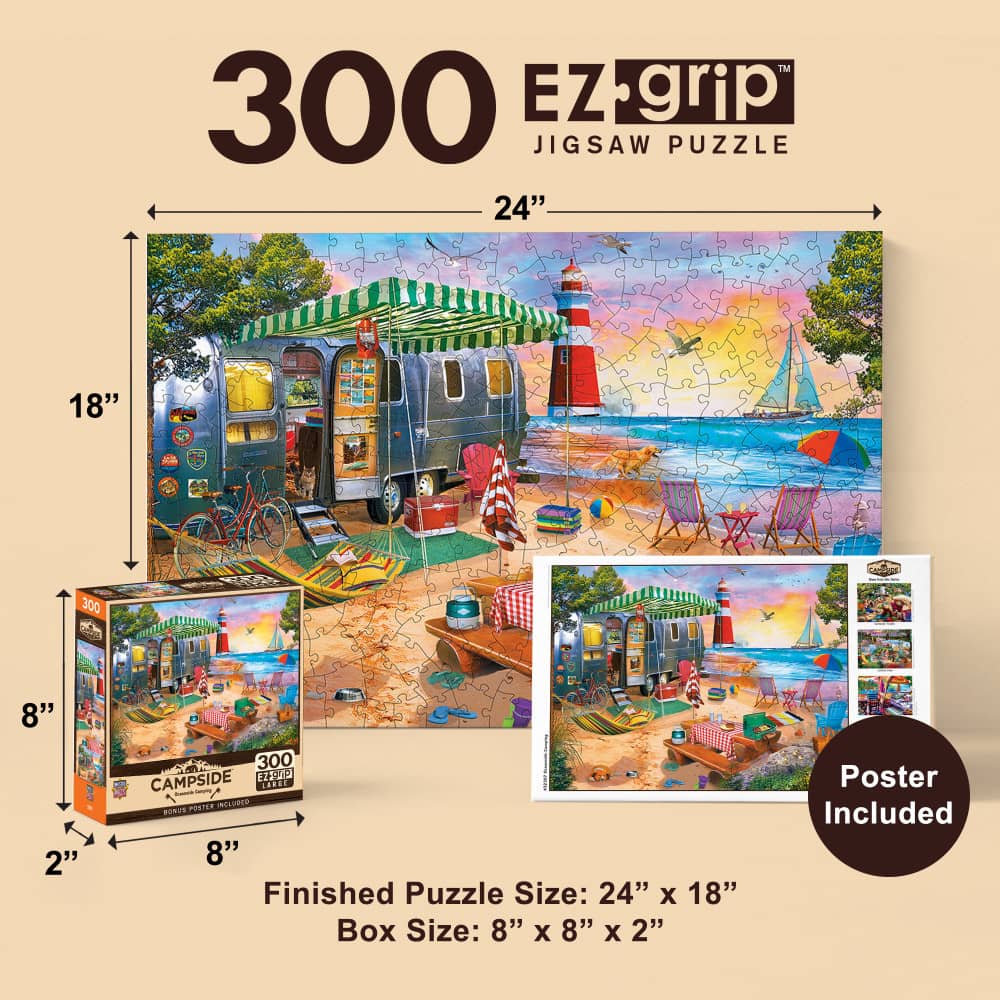 Campside - Oceanside Camping 300 Piece EZ Grip Jigsaw Puzzle - Image 5