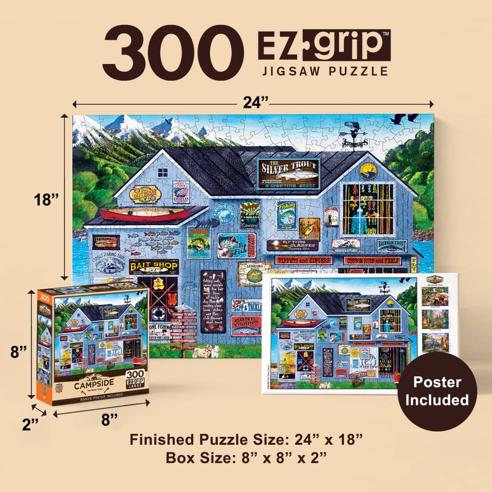 Campside - The Silver Trout 300 Piece EZ Grip Jigsaw Puzzle - Image 5