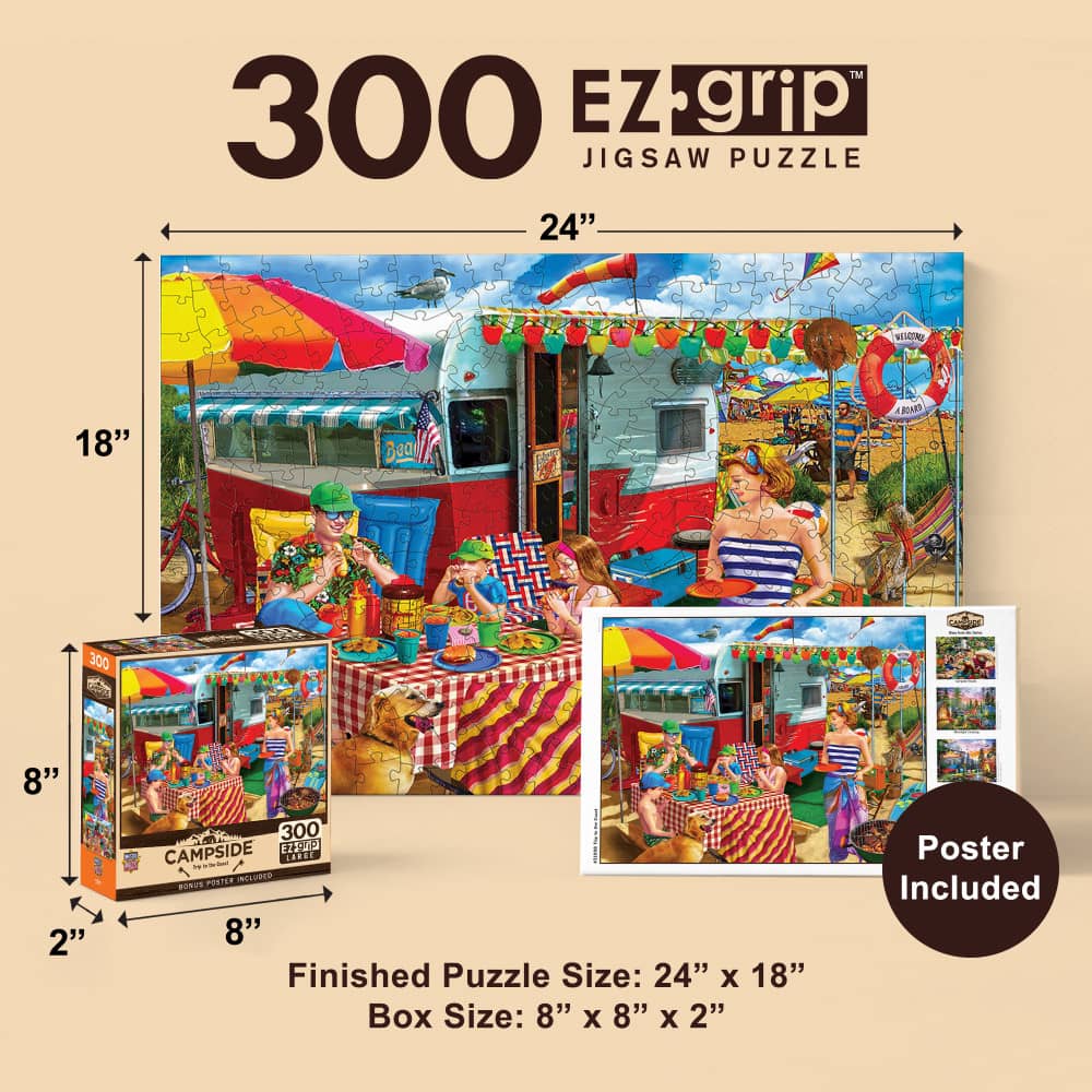 Campside - Trip to the Coast 300 Piece EZ Grip Jigsaw Puzzle - Image 5