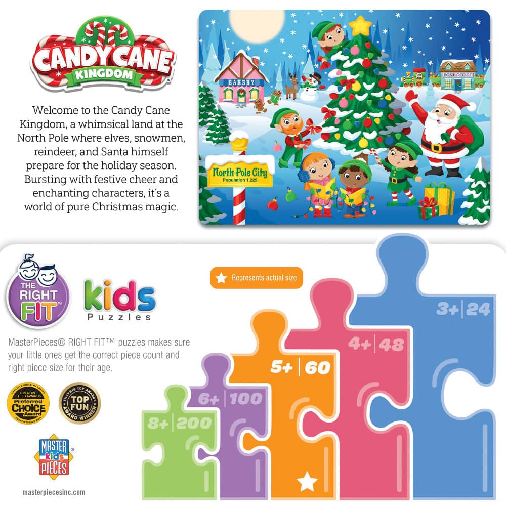 Candy Cane Kingdom - Christmas Cheer 60 Piece Jigsaw Puzzle - Image 3