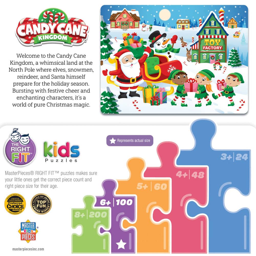 Candy Cane Kingdom - Santa's Big Night 100 Piece Puzzle - Image 3