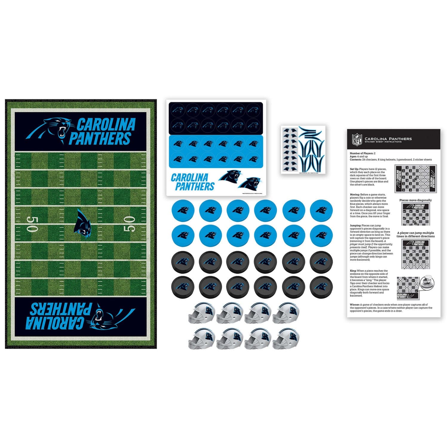 Carolina Panthers Checkers Board Game - Image 2