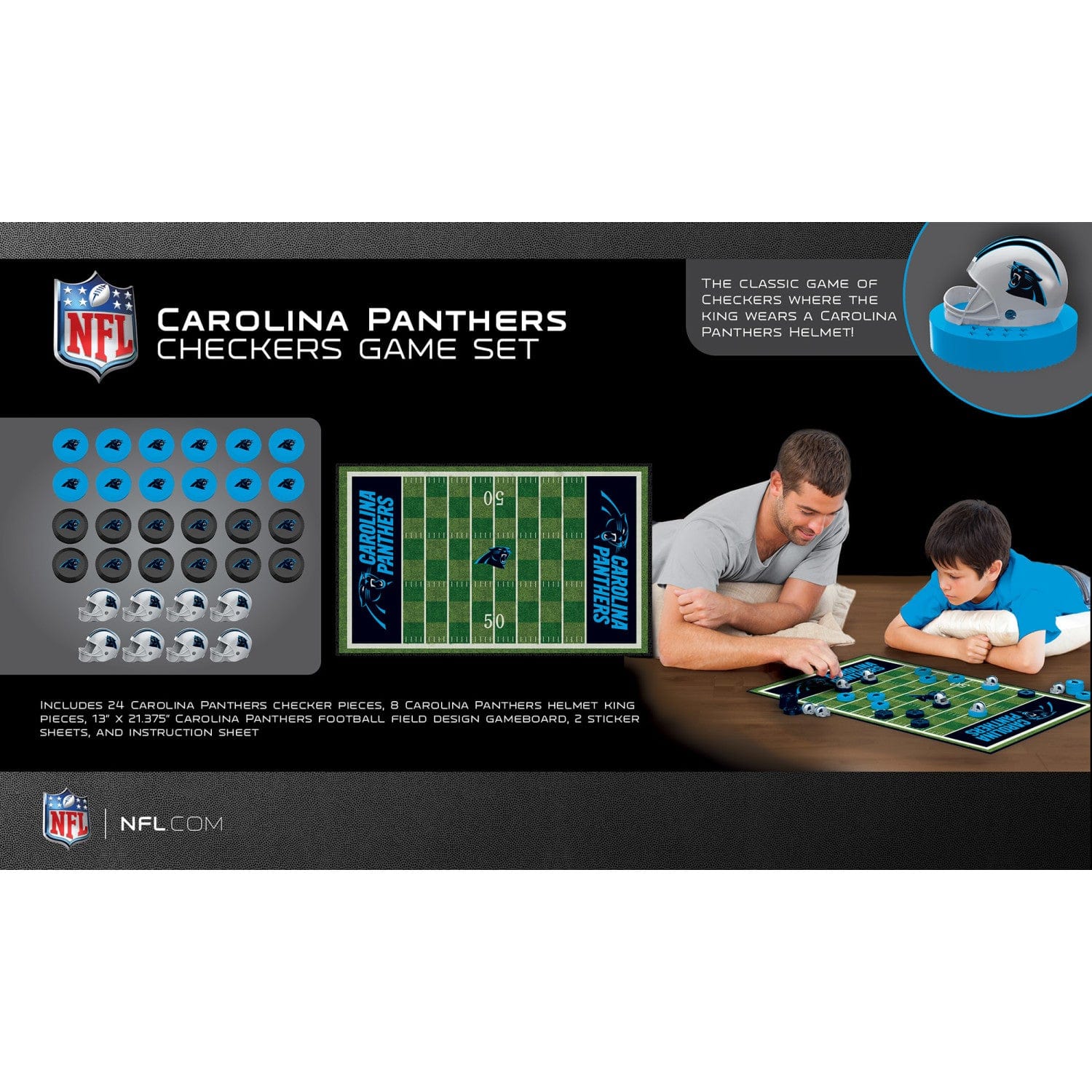 Carolina Panthers Checkers Board Game - Image 3
