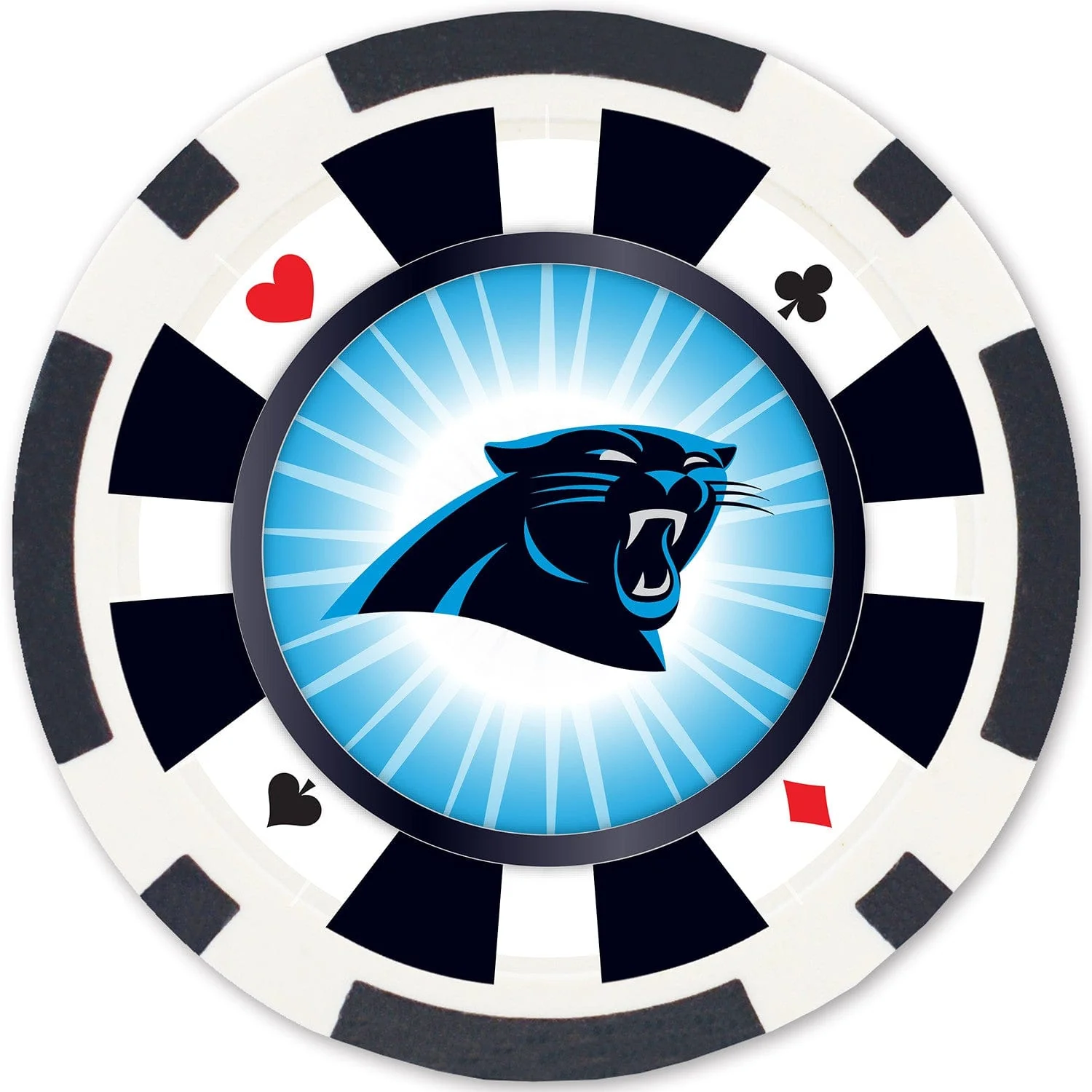 Carolina Panthers 100 Piece Poker Chips - Image 2