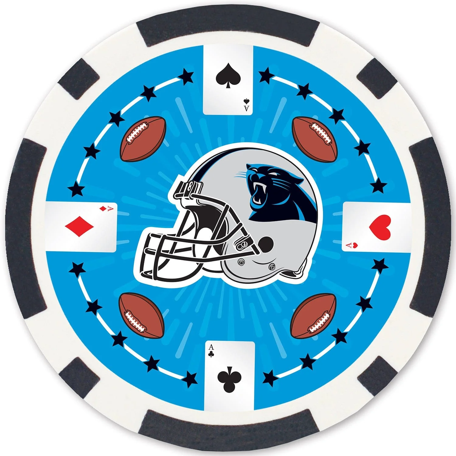 Carolina Panthers 100 Piece Poker Chips - Image 3
