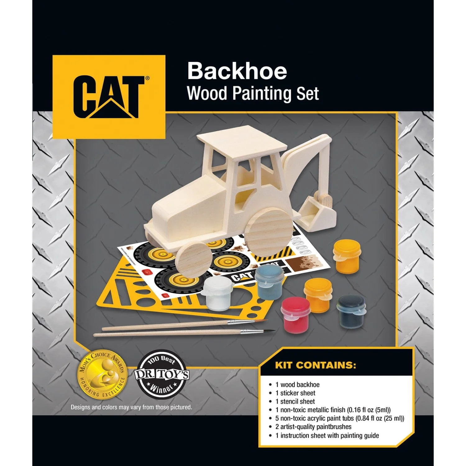 CAT - Caterpillar Backhoe Wood Craft & Paint Kit - Image 3