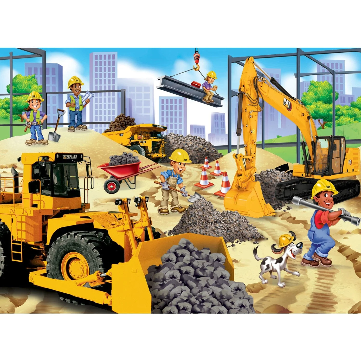 CAT - Building Time 100 Piece Jigsaw Puzzle - Image 2