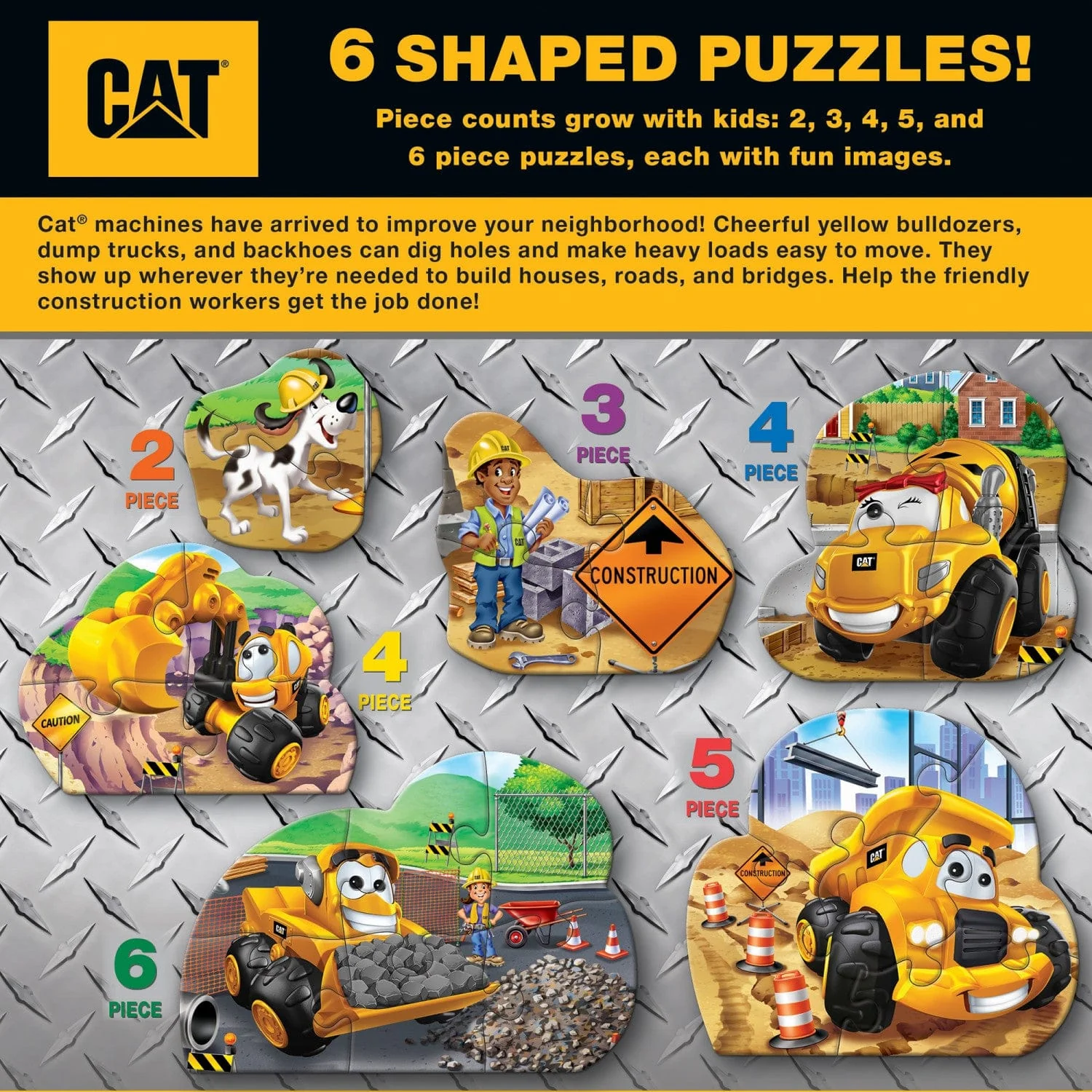 CAT - Caterpillar 6-Pack Mini Shaped Jigsaw Puzzles - Image 3