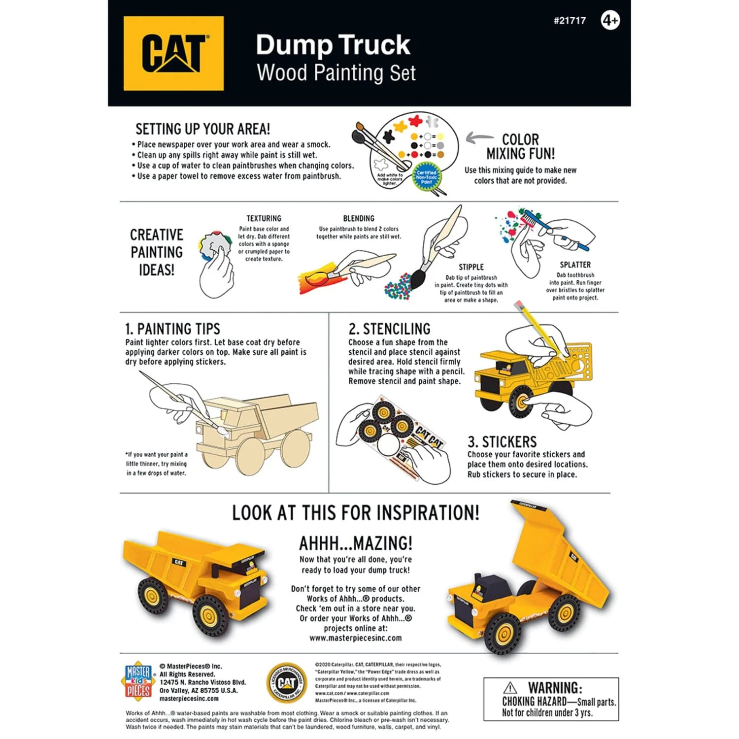 CAT - Caterpillar Dump Truck Wood Craft & Paint Kit - Image 4