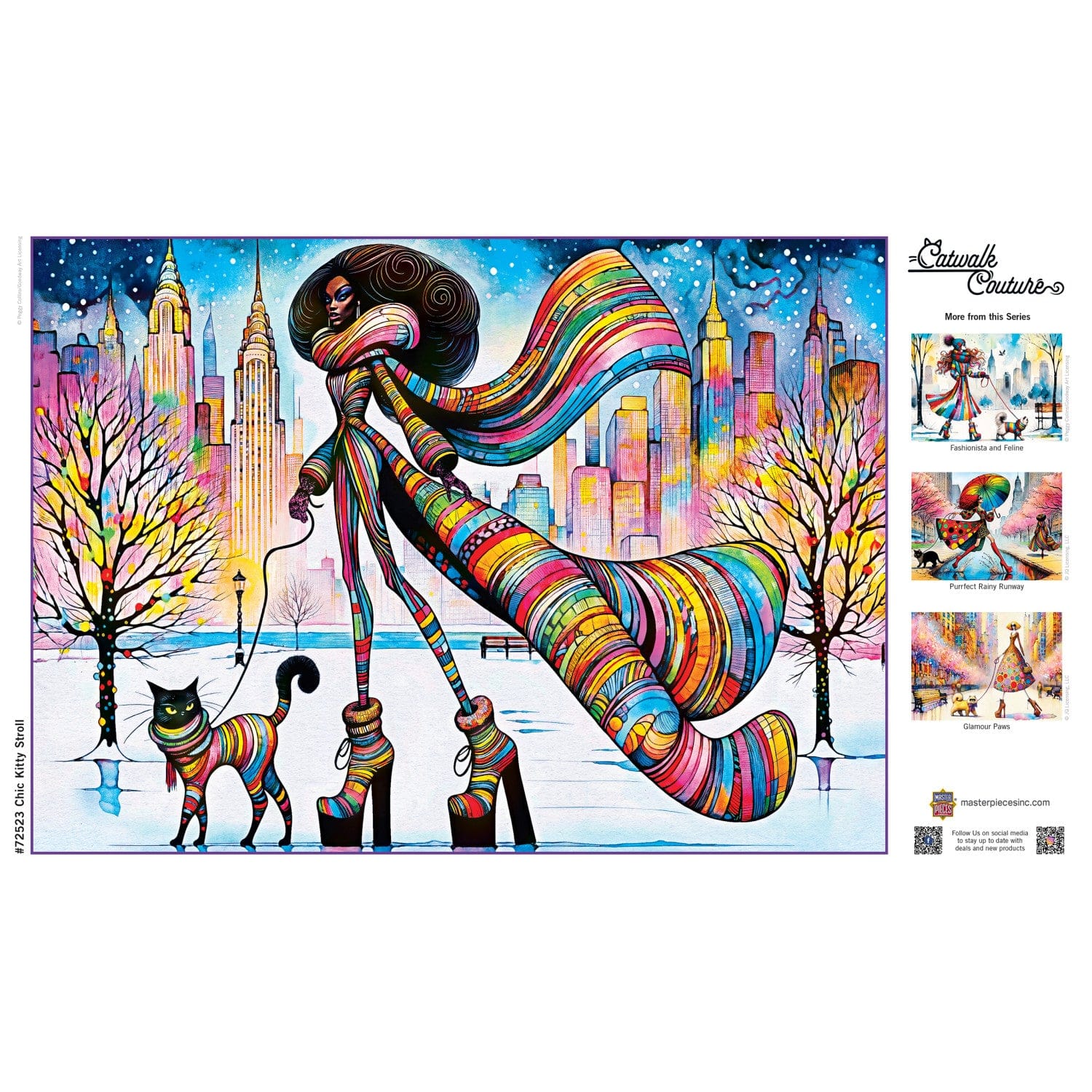 Catwalk Couture - Chic Kitty Stroll 1000 Piece Jigsaw Puzzle - Image 4