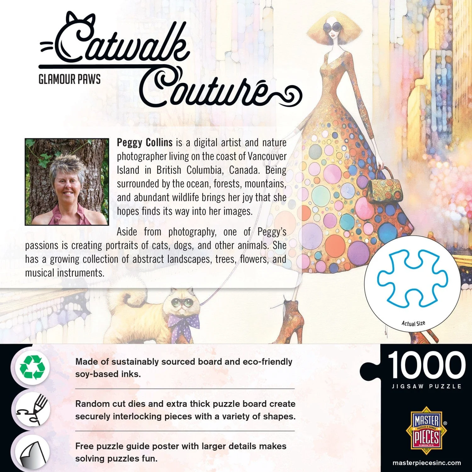 Catwalk Couture - Glamour Paws 1000 Piece Jigsaw Puzzle - Image 3