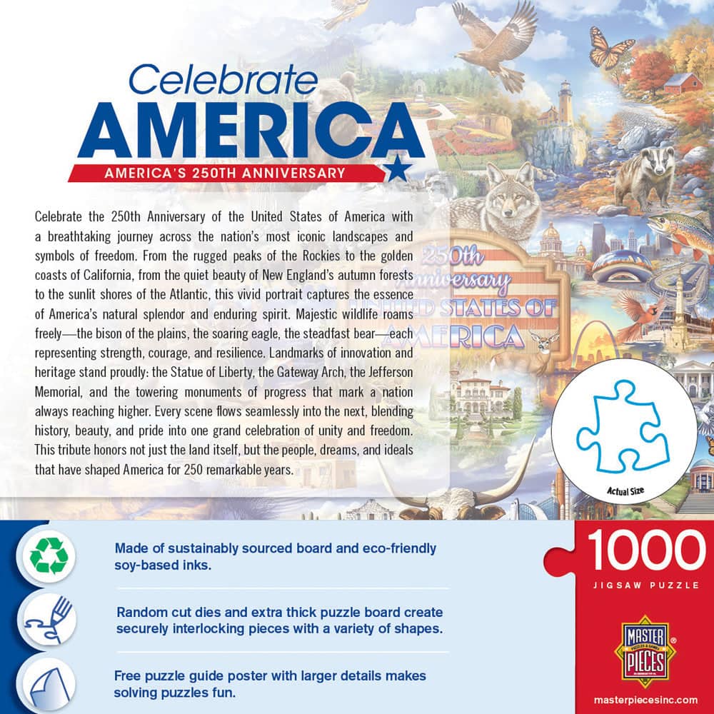Celebrate America - America's 250th Anniversary 1000 Piece Jigsaw Puzzle - Image 3
