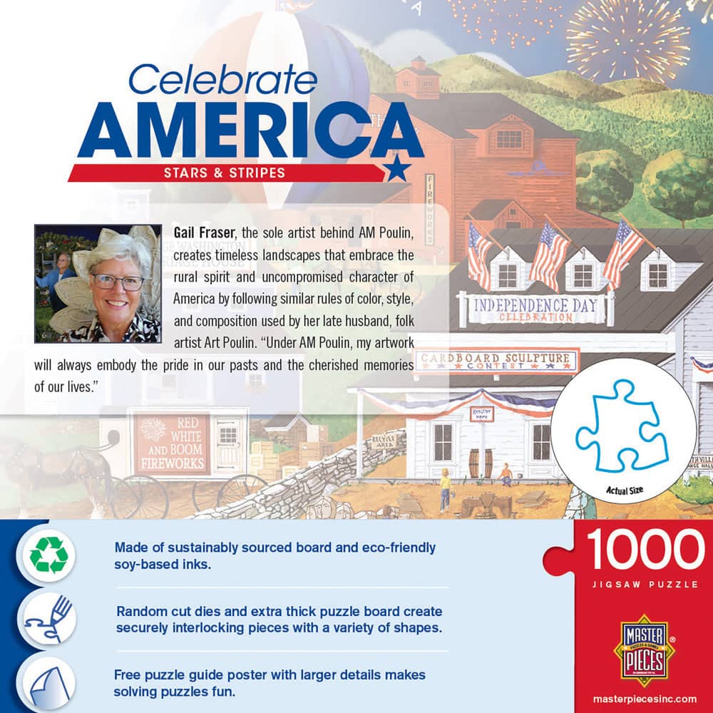 Celebrate America - Stars & Stripes 1000 Piece Jigsaw Puzzle - Image 3