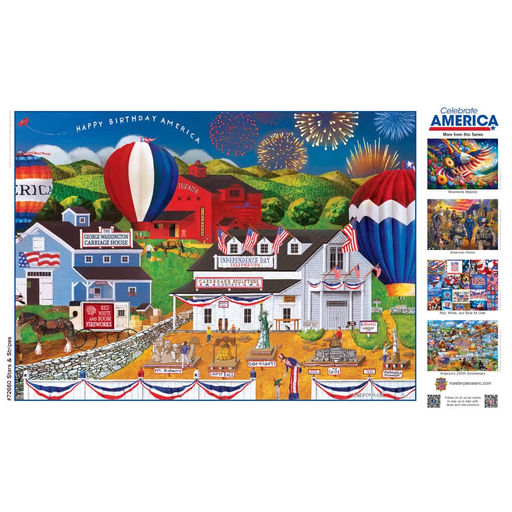 Celebrate America - Stars & Stripes 1000 Piece Jigsaw Puzzle - Image 4