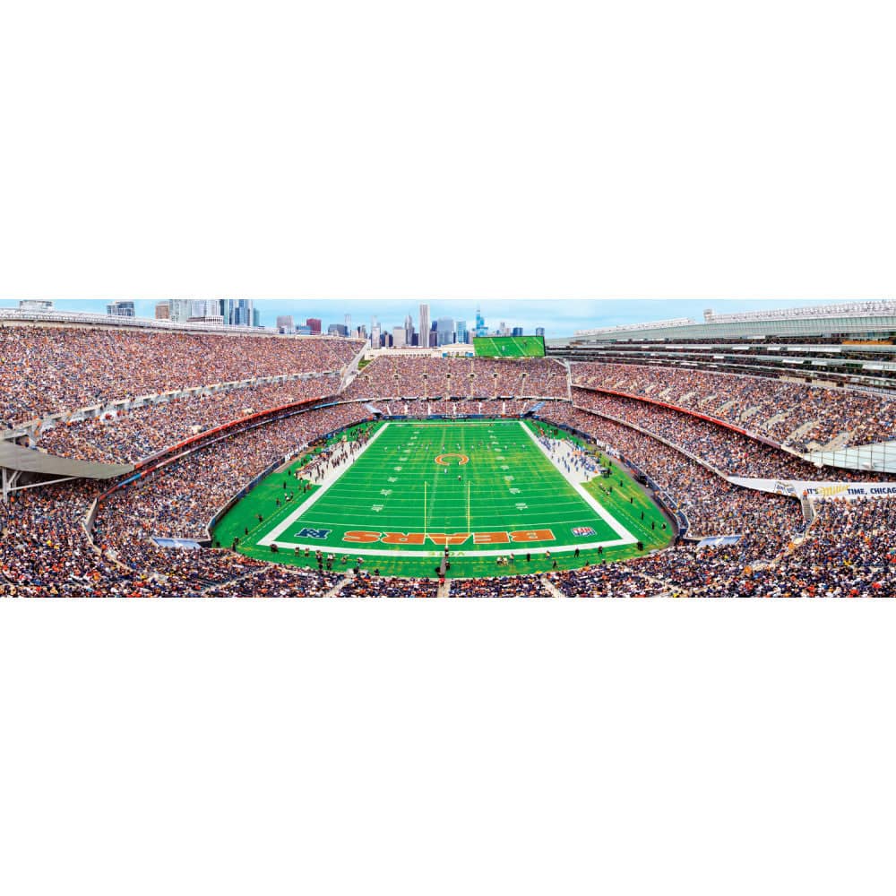 Chicago Bears - 1000 Piece Panoramic Jigsaw Puzzle - End View - Image 2