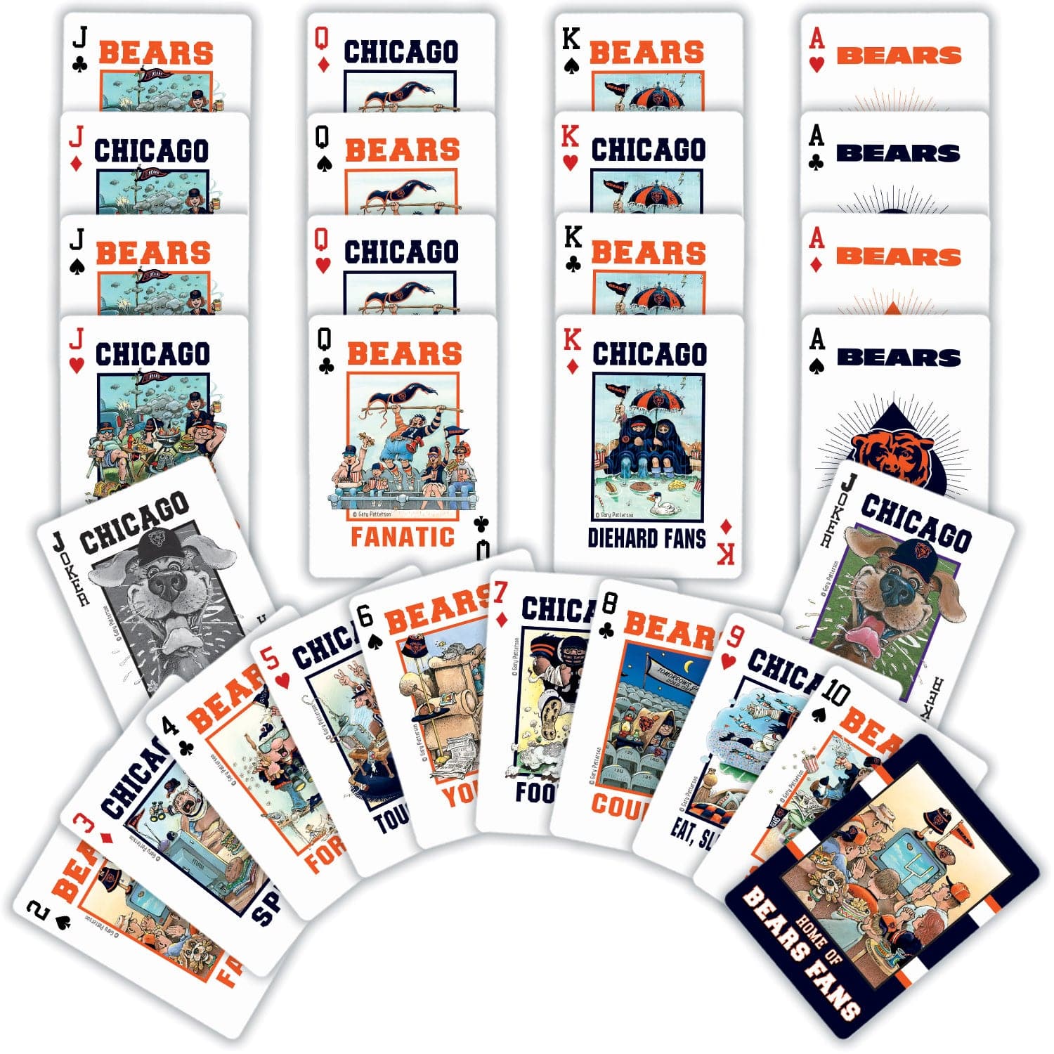 Chicago Bears Fan Deck Playing Cards - 54 Card Deck - Image 2
