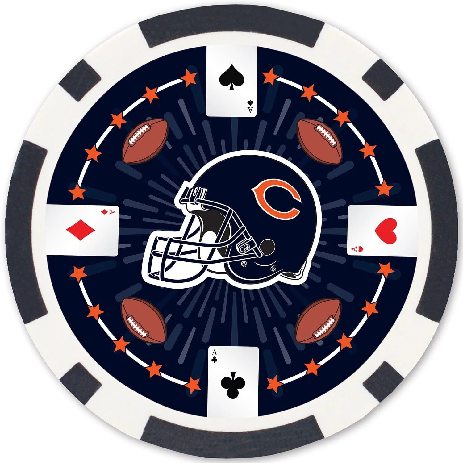 Chicago Bears 100 Piece Poker Chips - Image 3
