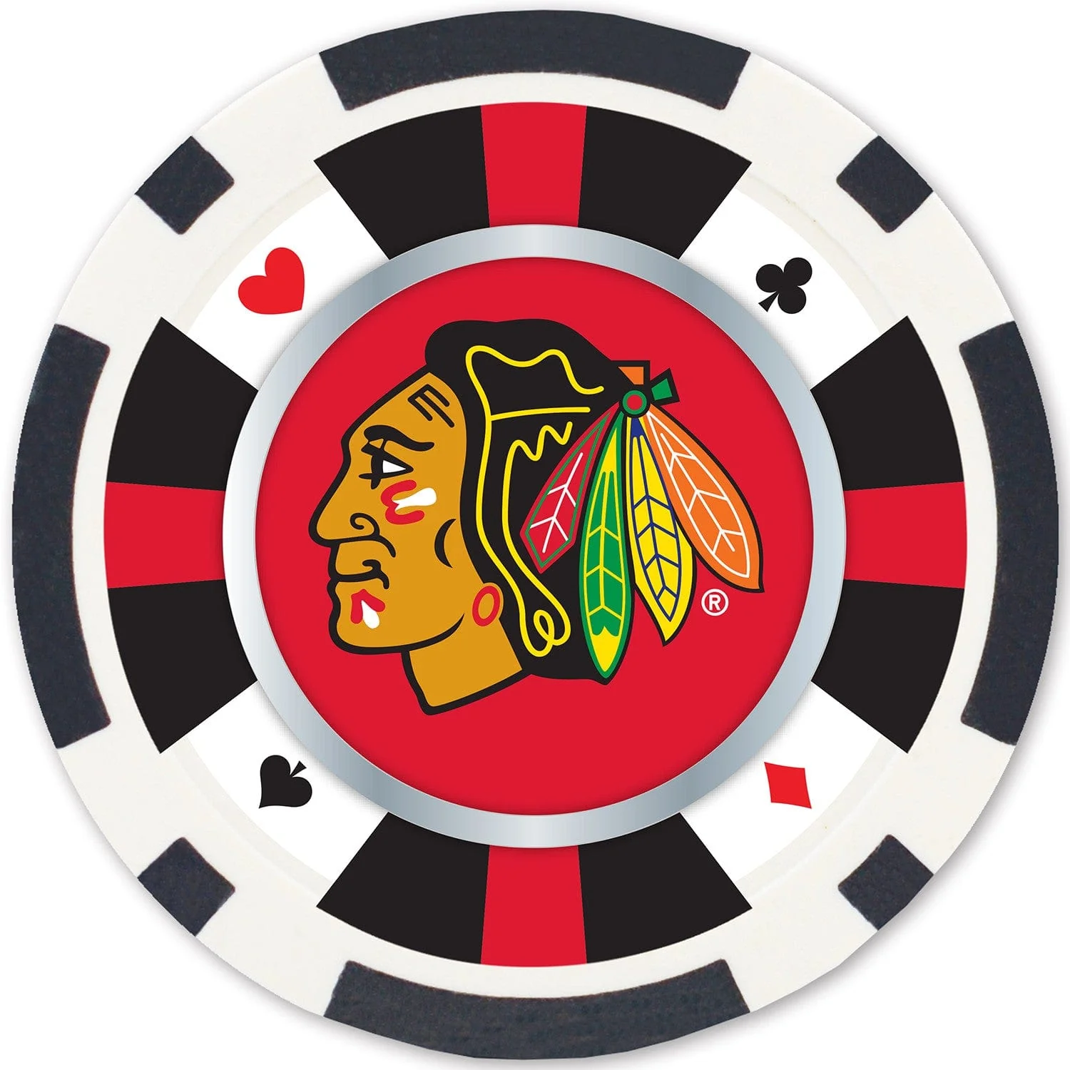 Chicago Blackhawks 100 Piece Poker Chips - Image 2